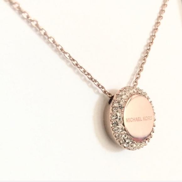 NWT authentic MK rose gold logo pendant - Picture 7 of 7
